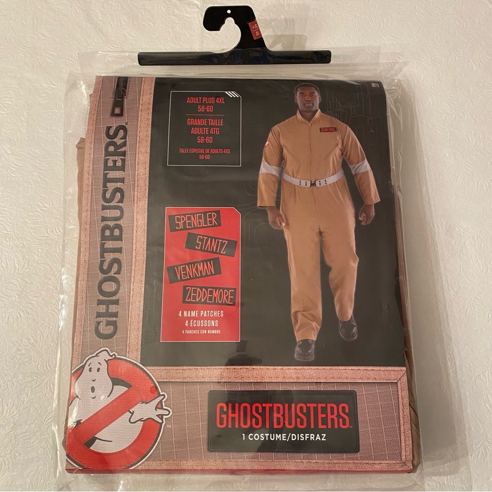 Ghostbusters Men’s Jumpsuit Costume- Adult 4XL (58-60)- New